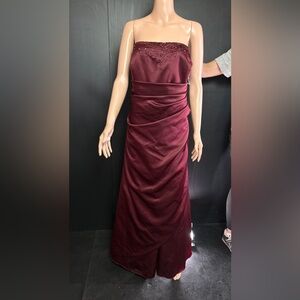 David’s Bridal Burgundy Evening Gown size 22